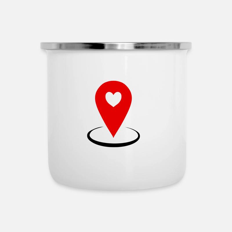 A place with heart - Camper Mug - white