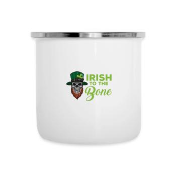 Irisch bis The Bone St. Patricks Tag Lustiger Zita - Emaille-Tasse - Weiß - Vorne