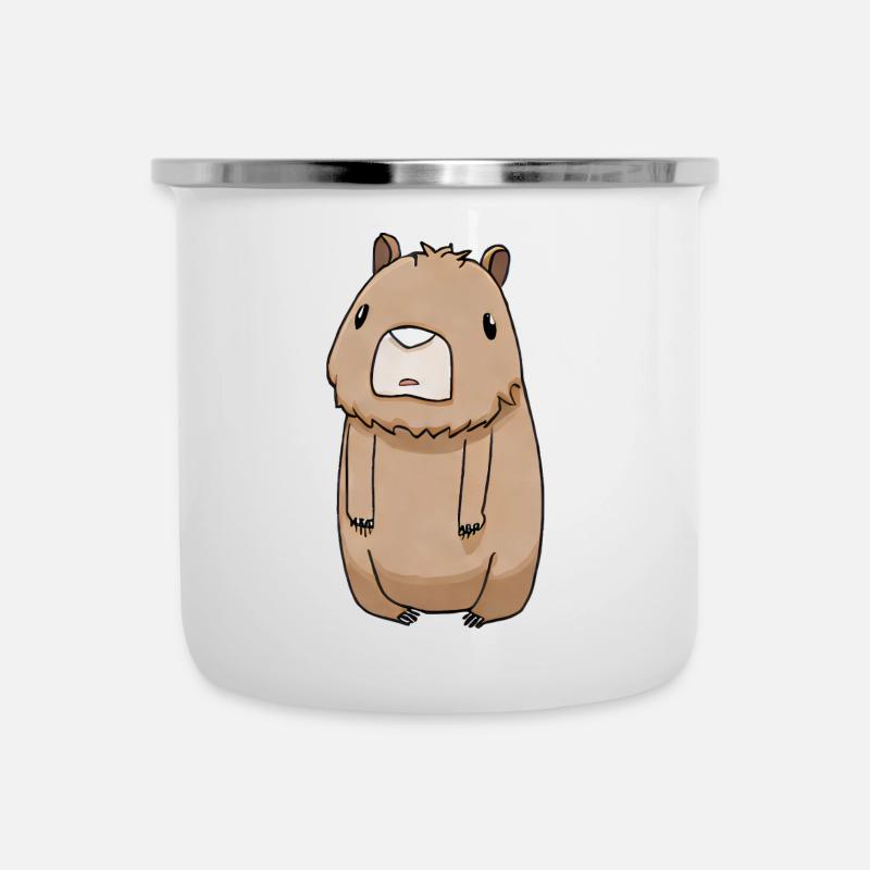 capybara - Emaille-Tasse - Weiß