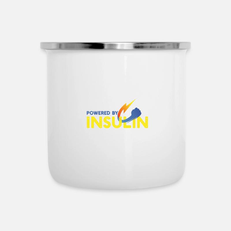Durch Insulin angetriebenes Diabetesbewusstsein - Emaille-Tasse - Weiß