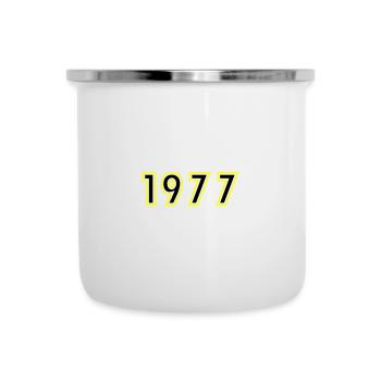 1977 Jahr Geburtstag - Emaille-Tasse - Weiß - Vorne