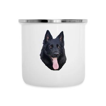 Portrait de beauté noire - Tasse émaillée - blanc - Devant