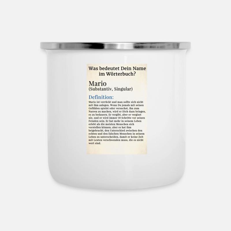 T-shirt design - Emaille-Tasse - Weiß