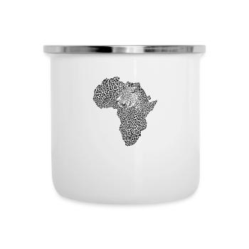 Afrika map leopard - Emaille-Tasse - Weiß - Vorne