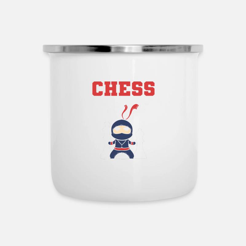 Chess Ninja Grand maître d’échecs Poison - Tasse émaillée - blanc
