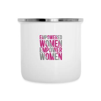 Feministische Zitat befähigt Frauen, die Frauen st - Emaille-Tasse - Weiß - Vorne