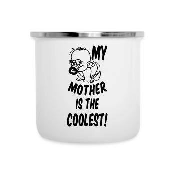 Coolest Mother Mutter Muttertag Geschenk - Emaille-Tasse - Weiß - Vorne