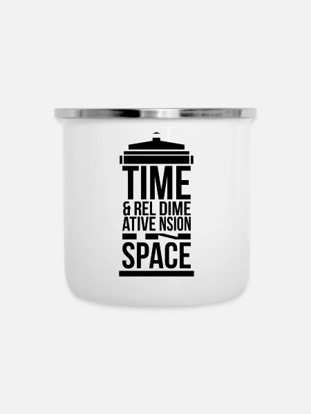 Tardis - Emaille-Tasse - Weiß