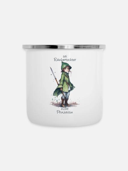 Räubertochter - Emaille-Tasse - Weiß