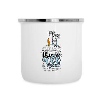 Summer - Emaille-Tasse - Weiß - Vorne