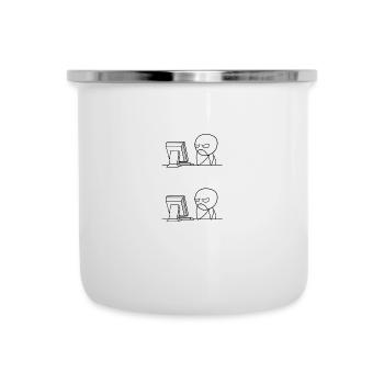 Der Code funktioniert nicht Coding Coder Geschenk - Emaille-Tasse - Weiß - Vorne