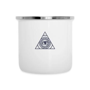Illuminati Auge - Emaille-Tasse - Weiß - Vorne