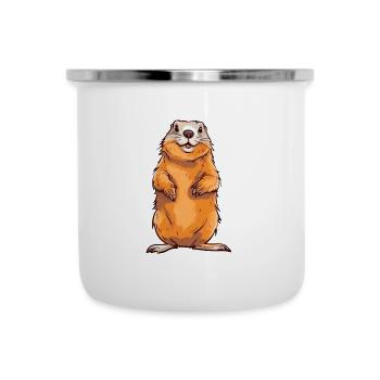Murmeltier für einen Murmeltier Liebhaber - Emaille-Tasse - Weiß - Vorne