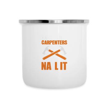 Tischler nageln es Holzarbeiter Geschenk - Emaille-Tasse - Weiß - Vorne