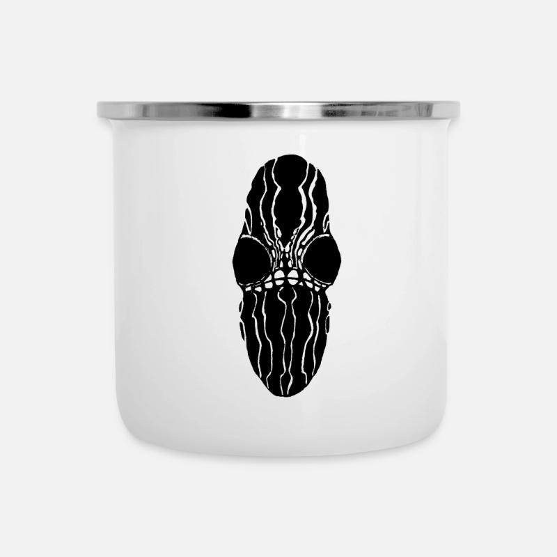 Moth - Emaille-Tasse - Weiß