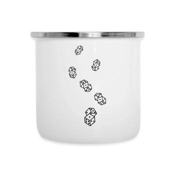 Symbole du casino Dice - Tasse émaillée - blanc - Devant