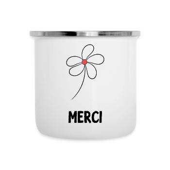 VIELEN DANK. GELIEBTE. MEISTER. DANKE HERRIN - Emaille-Tasse - Weiß - Vorne