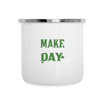 Gebäck macht den St. Patricks Day zu einem magischen irischen Spaß - Emaille-Tasse - Weiß - Vorne