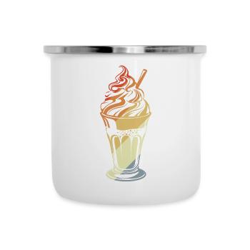 cream sundae retro style - Camper Mug - white - Front