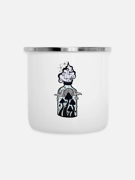 Bottle of Dreams - Emaille-Tasse - Weiß