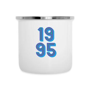 1995 Geburtsjahr | Farben änderbar - Emaille-Tasse - Weiß - Vorne