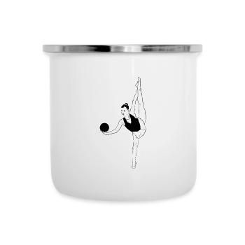 Gymnastique rythmique - ballon - gymnastique - Tasse émaillée - blanc - Devant