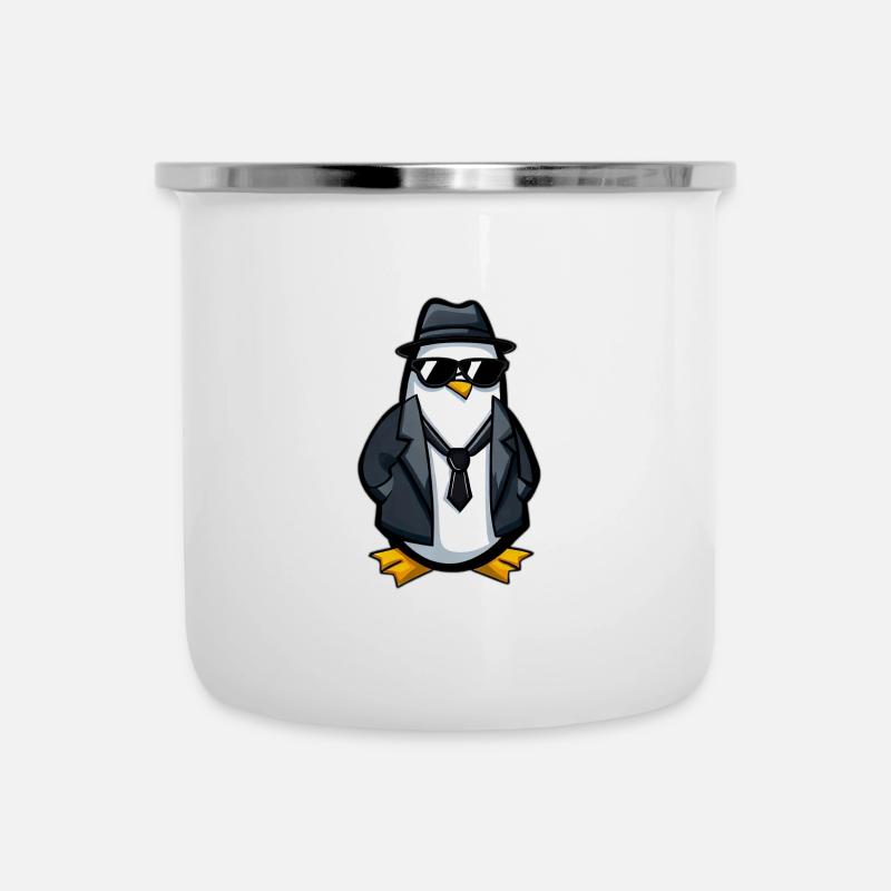 Agent Penguin - Camper Mug - white