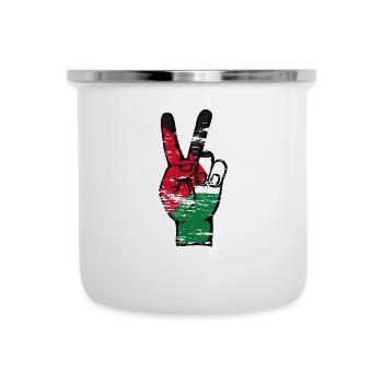 Palestine Flag Peace Victory Symbol used - Camper Mug - white - Front