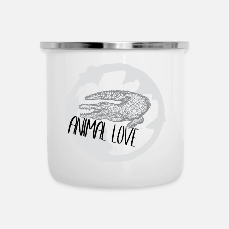 crocodile alligator alligatoah animal reptile gift - Camper Mug - white