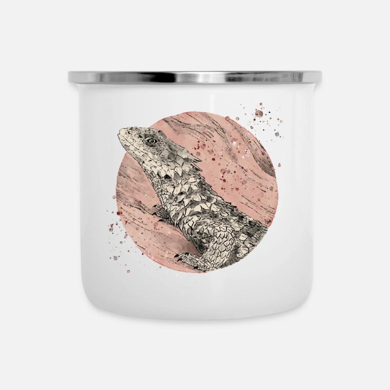 bearded dragon - Camper Mug - white