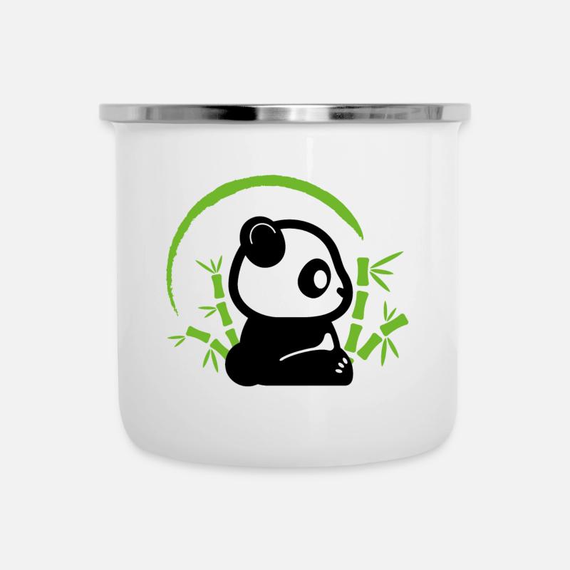 Panda bamboo - Camper Mug - white
