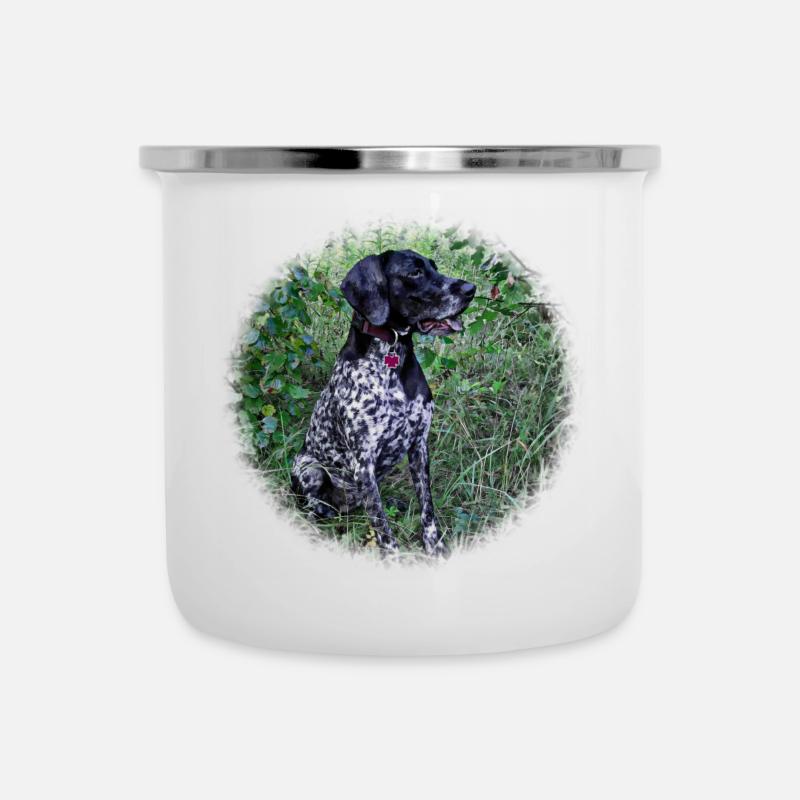 Hound Dog German Shorthaired Pointer - Camper Mug - white