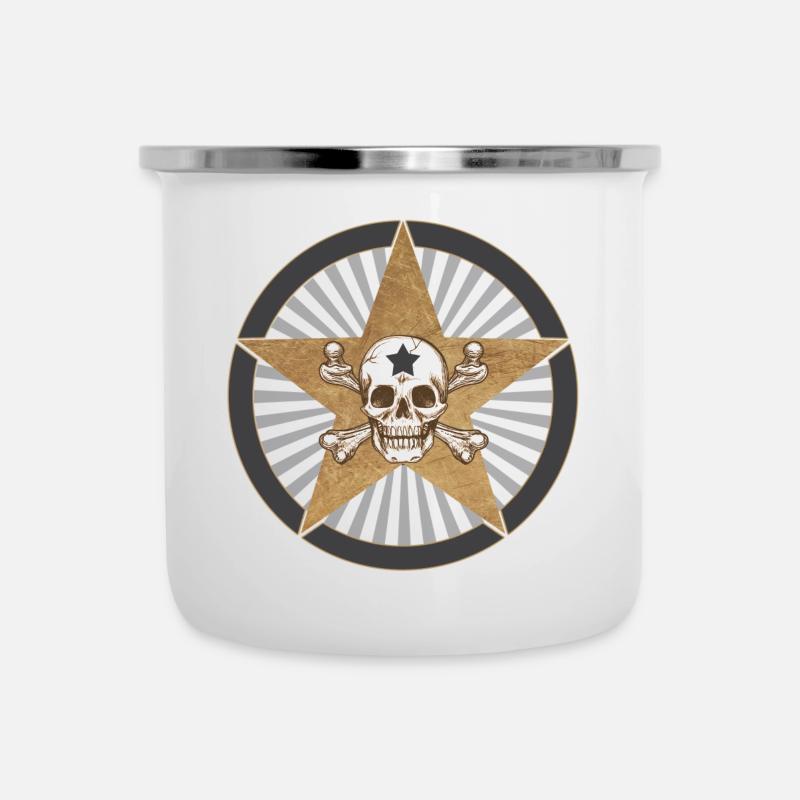 LiD - Crâne - Edition - Tasse émaillée - blanc