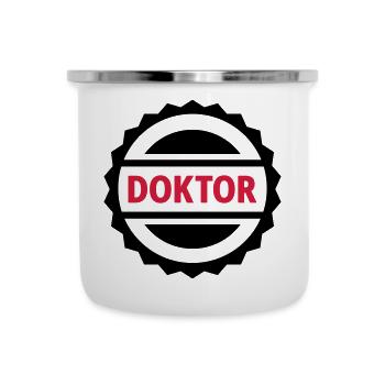 Doktor - Emaille-Tasse - Weiß - Vorne