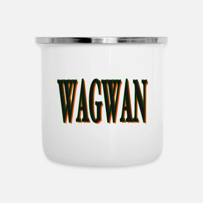 WAGWAN - Emaille-Tasse - Weiß