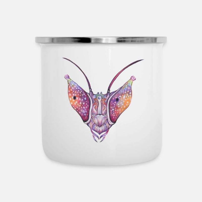 Mante d'orchidée - Tasse émaillée - blanc