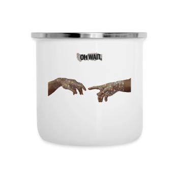 Adan Schöpfung - Emaille-Tasse - Weiß - Vorne