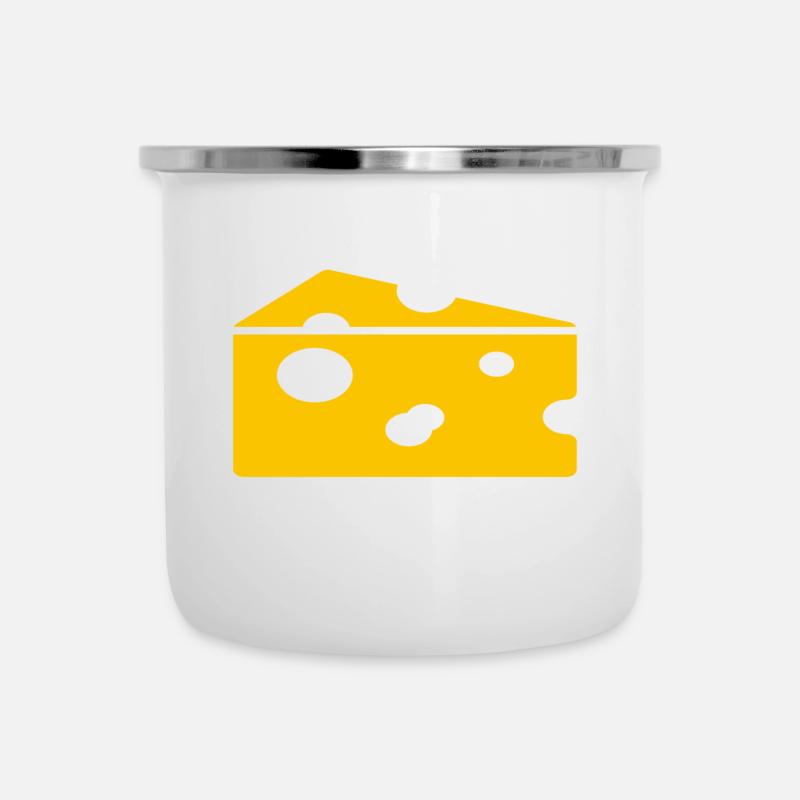 fromage - Tasse émaillée - blanc