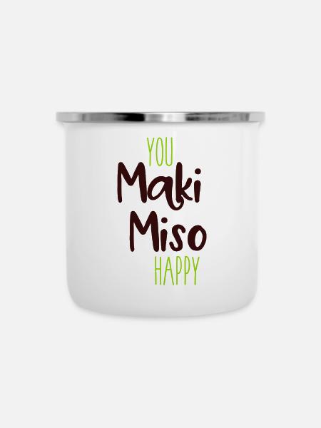 SUSHI - Emaille-Tasse - Weiß