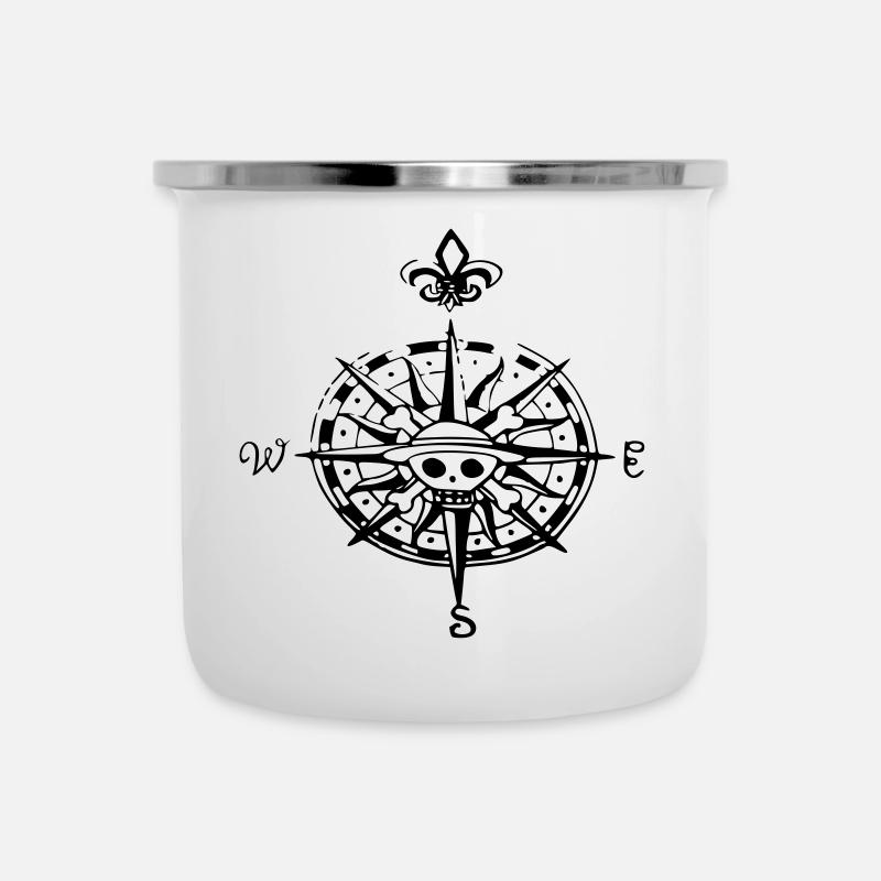 boussole op compas - Tasse émaillée - blanc