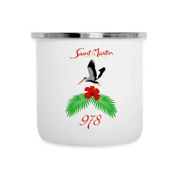 Sint Maarten - Emaille-Tasse - Weiß - Vorne