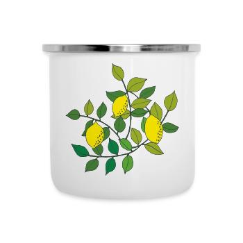 zitronen baum - Emaille-Tasse - Weiß - Vorne