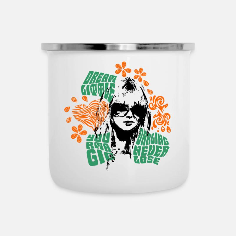 Frau Brille 1 - Emaille-Tasse - Weiß