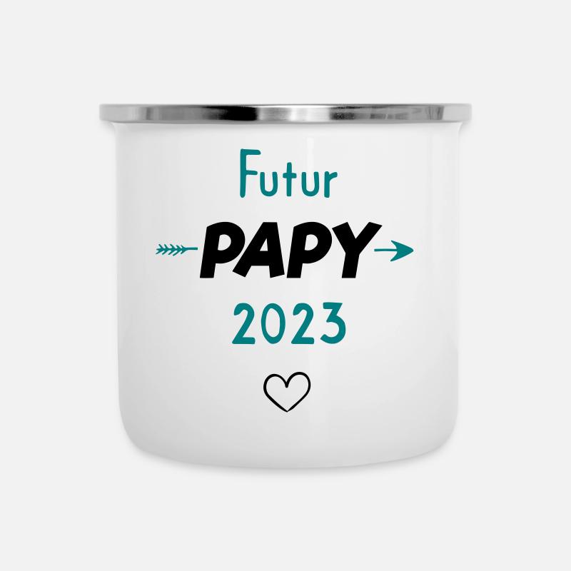 Futur papy 2023 - Tasse émaillée - blanc