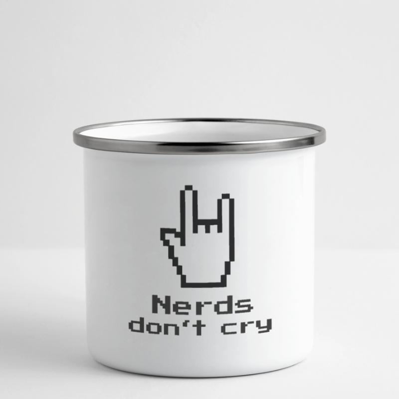 Nerds don't cry! nerdy, IT, EDV, Programmierer Emaille-Tasse