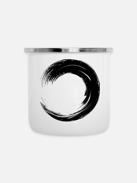 Kreis Kreise - Emaille-Tasse - Weiß