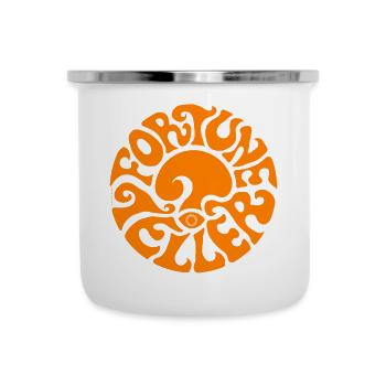 FORTUNE TELLER - orange - Wahrsager*in - sixties - Emaille-Tasse - Weiß - Vorne