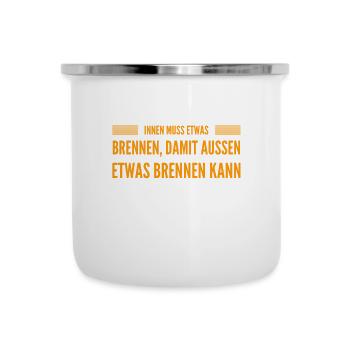 ich bin ein Vorbild - Emaille-Tasse - Weiß - Vorne