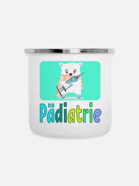 Pädiatrie Kinderkrankenhaus - Arztpraxis - Emaille-Tasse - Weiß