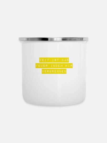 Vergänglichkeit - Emaille-Tasse - Weiß